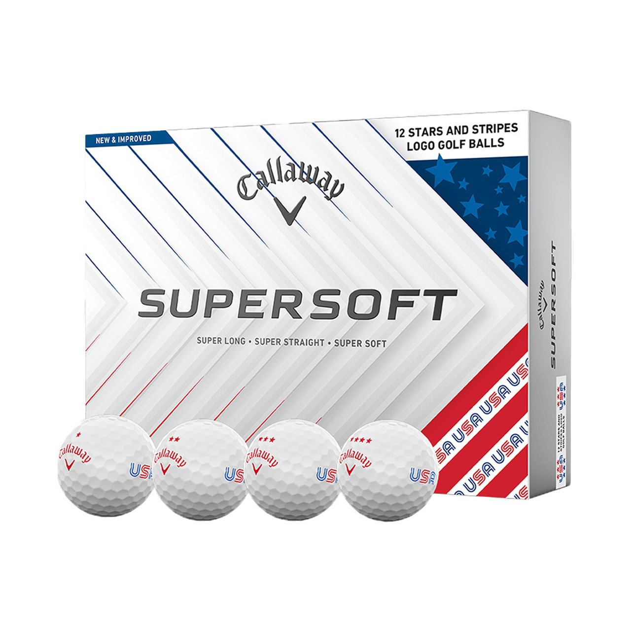 Callaway Supersoft Stars & Stripes Golf Balls - Maple Hill Golf